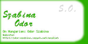 szabina odor business card